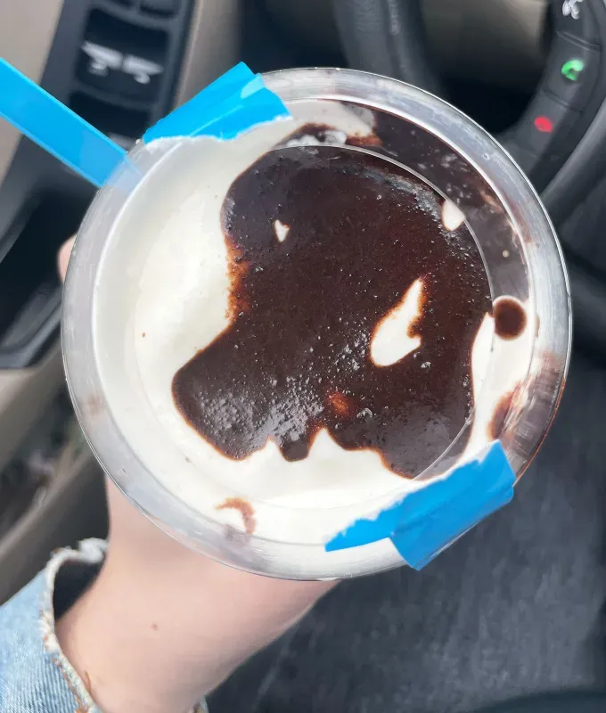 wendy’s frosty swirls and frosty fusions review: brownie batter frosty swirl' title='Wendy’s Has 6 New Frosty Treats on the Menu (and I Ranked Them All for Science)