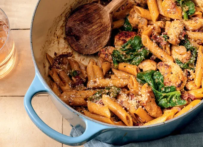 one-pot chicken pasta recipe: one-pot chicken pasta' title='27 One-Pot Pasta Recipes for Lazy Nights