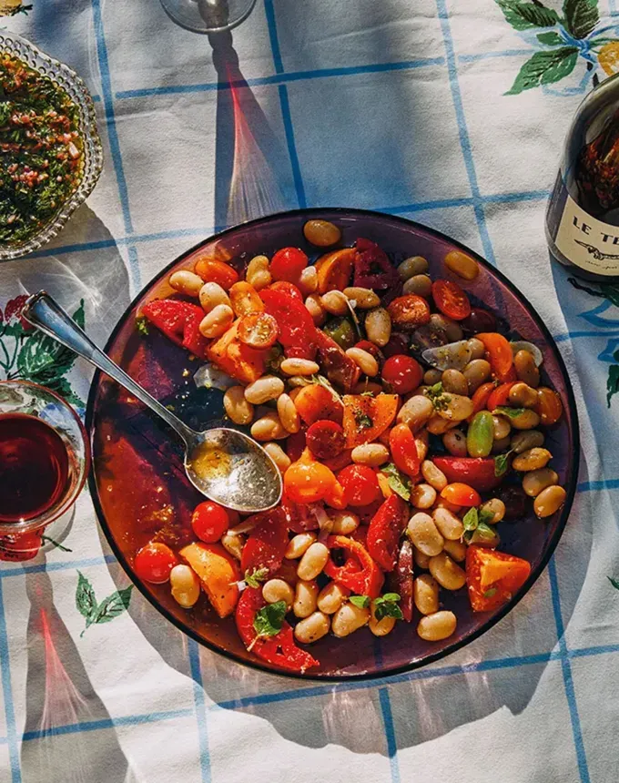 bbq menu ideas: marinated white bean tomato salad' title='36 BBQ Menu Ideas: Recipes That Will Transform Your Backyard Party