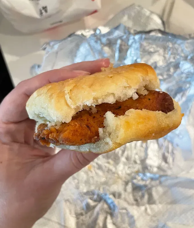 best fast food breakfast sandwiches: chick-fil-a spicy chicken biscuit' title='The Best Fast Food Breakfast Sandwiches from 10 Popular Chains Ranked & Reviewed