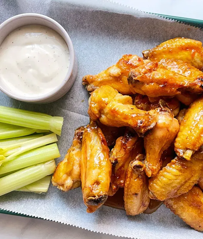 chicken meal prep recipes: baked chicken wings with chipotle hot honey' title='40 Chicken Meal Prep Recipes That Never Get Boring