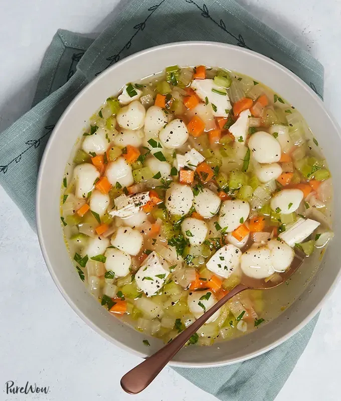 chicken meal prep recipes: chicken gnocchi soup' title='40 Chicken Meal Prep Recipes That Never Get Boring