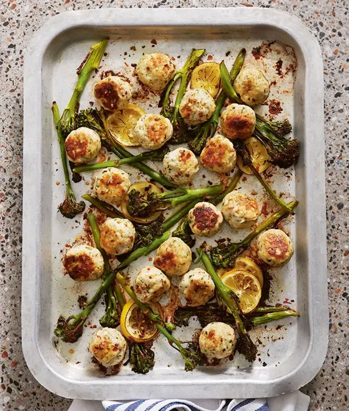 chicken meal prep recipes: baked chicken ricotta meatballs' title='40 Chicken Meal Prep Recipes That Never Get Boring