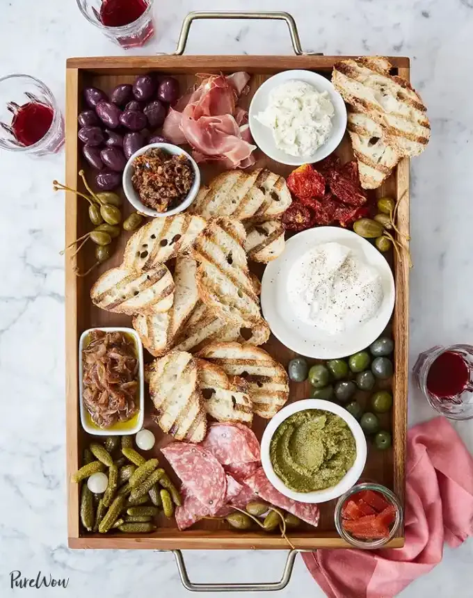 easy dinner party recipes: italian bruschetta bar' title='34 Easy Dinner Party Recipes for Stress-Free Entertaining