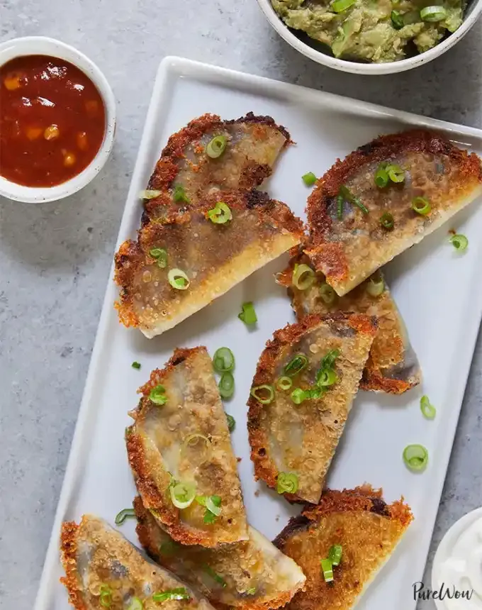 super bowl snacks game day mini quesadilla recipe' title='70 Easy Super Bowl Snacks to Make on Game Day