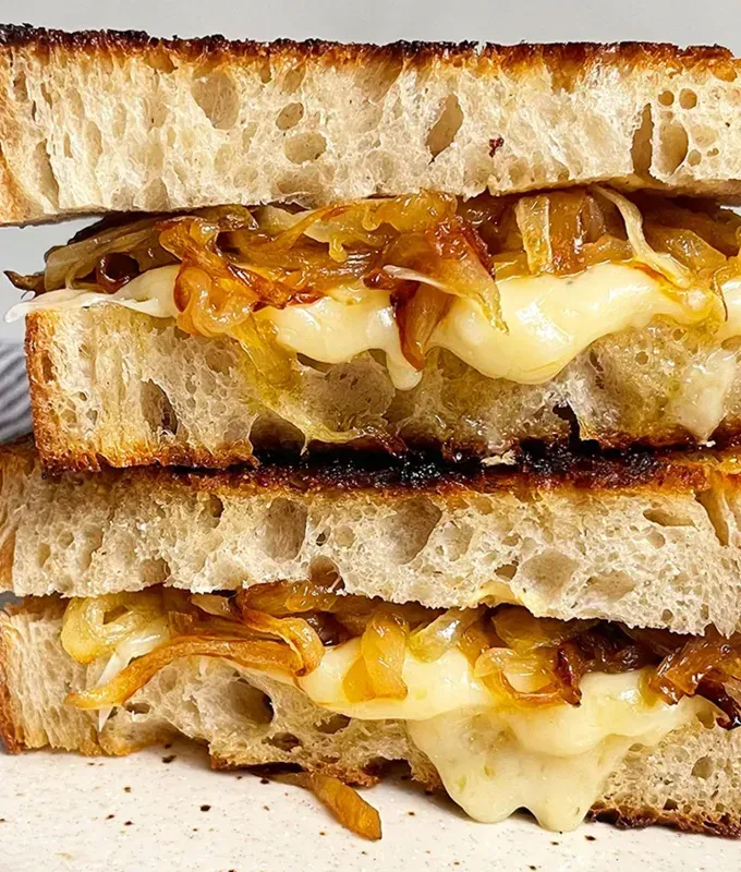 easy lunch ideas: french onion grilled cheese' title='82 Easy Lunch Ideas That Are Fast Low-Fuss and Foolproof