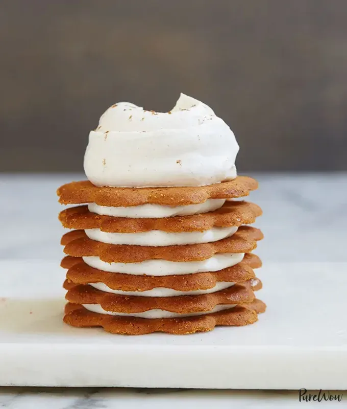 fall cookies: mini no-bake gingersnap icebox cookies' title='37 Fall Cookies to Serve for Halloween Parties Thanksgiving Dinner or Any Old Weekday