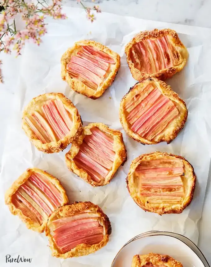 easy summer dessert recipes: cheater’s mini rhubarb galettes' title='92 Easy Summer Desserts to Devour from Now Until Labor Day