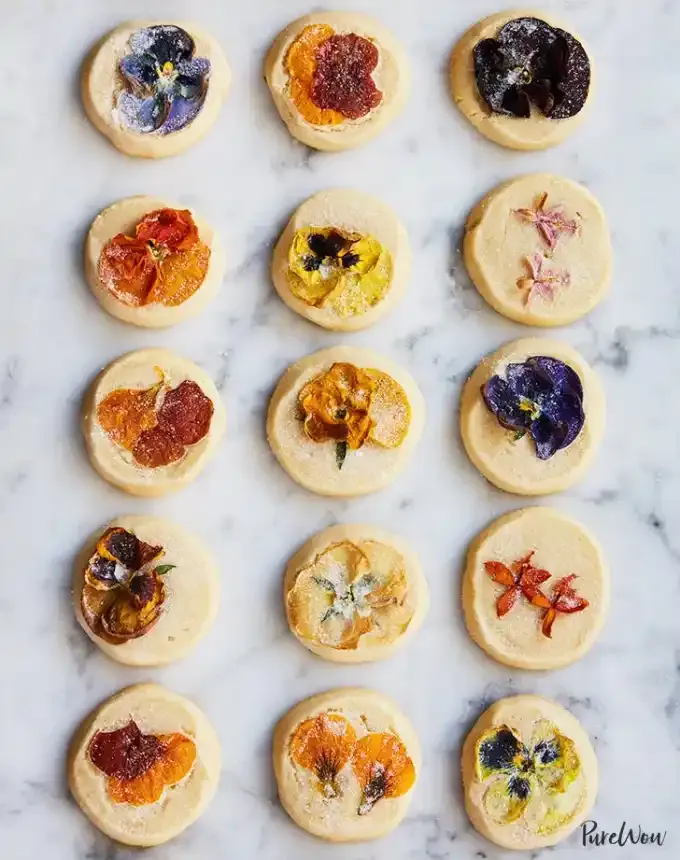 easy summer dessert recipes: flower shortbread cookies' title='92 Easy Summer Desserts to Devour from Now Until Labor Day
