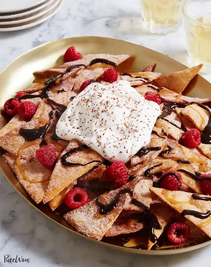 easy summer dessert recipes: dessert nachos' title='92 Easy Summer Desserts to Devour from Now Until Labor Day