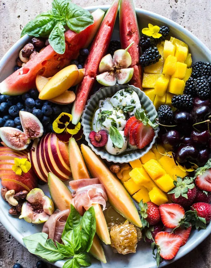 easy summer dessert recipes: summer fruit plate' title='92 Easy Summer Desserts to Devour from Now Until Labor Day