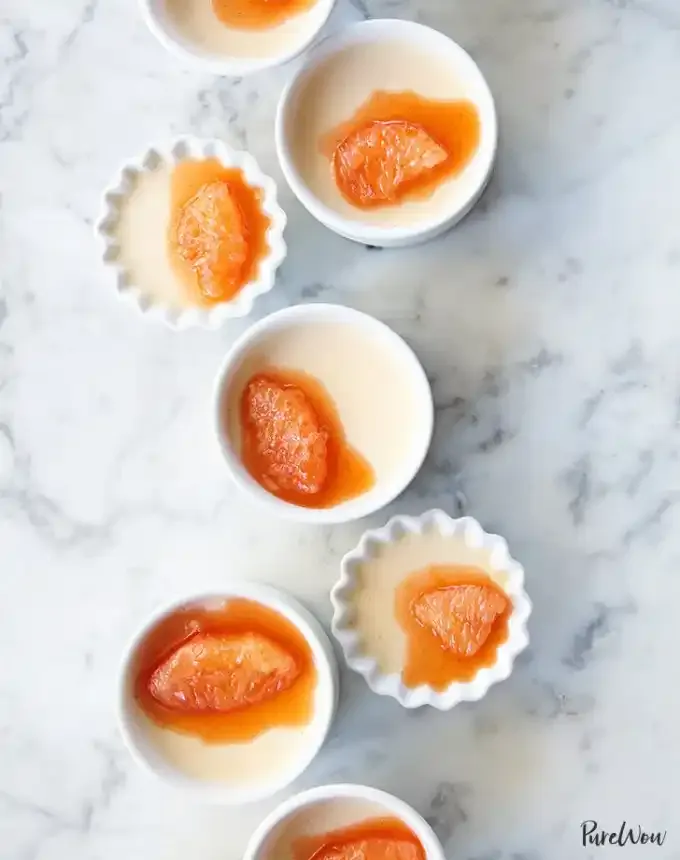 easy summer dessert recipes: ruby red grapefruit panna cotta' title='92 Easy Summer Desserts to Devour from Now Until Labor Day