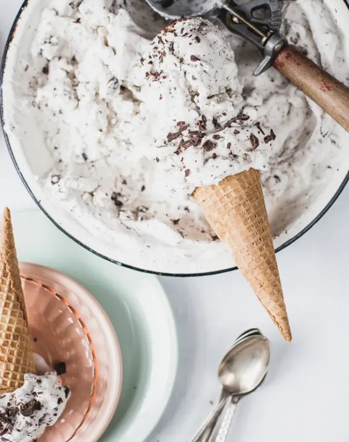 easy summer dessert recipes: vegan mint nice cream' title='92 Easy Summer Desserts to Devour from Now Until Labor Day