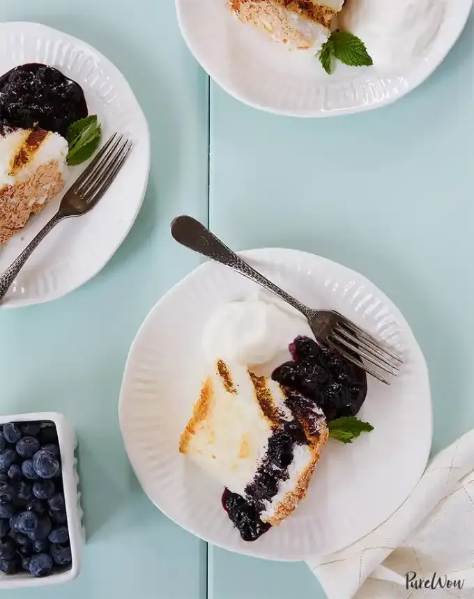 easy summer dessert recipes: grilled angel food cake with blueberry sauce' title='92 Easy Summer Desserts to Devour from Now Until Labor Day