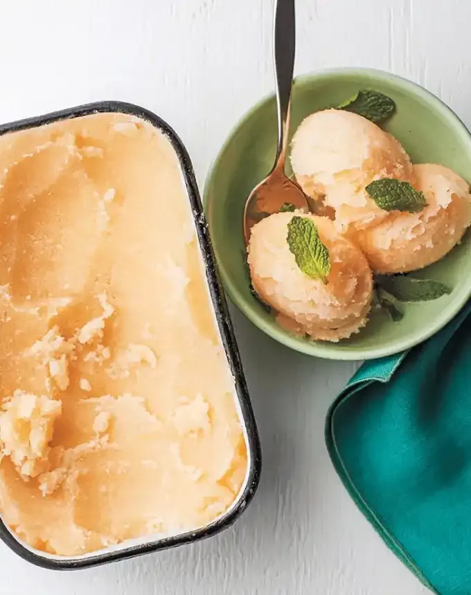 easy summer dessert recipes: cantaloupe mint sorbet' title='92 Easy Summer Desserts to Devour from Now Until Labor Day