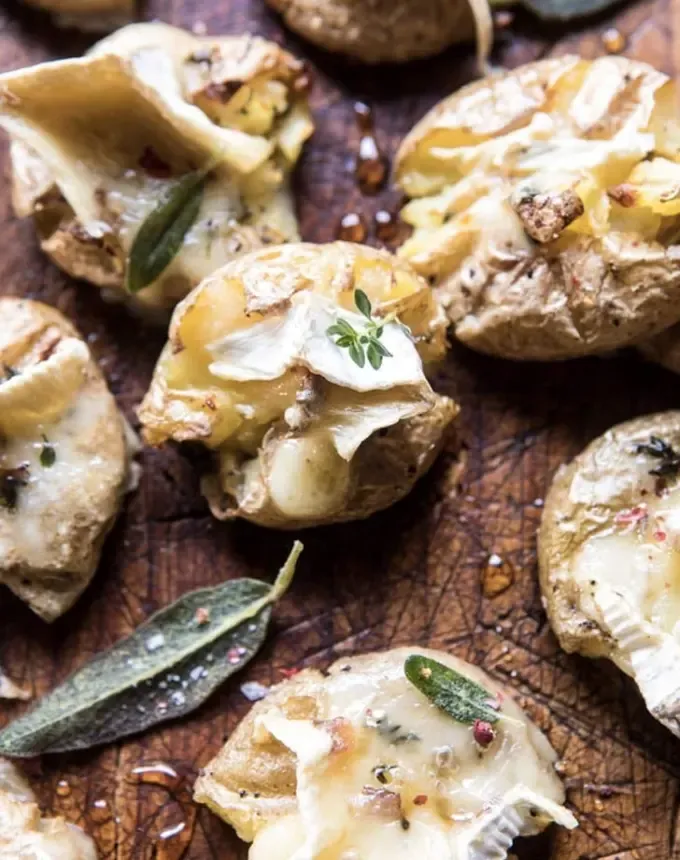 brie recipes: small baked potatoes filled with brie' title='The 43 Most Delicious Brie Recipes That Put the Cheese Front and Center
