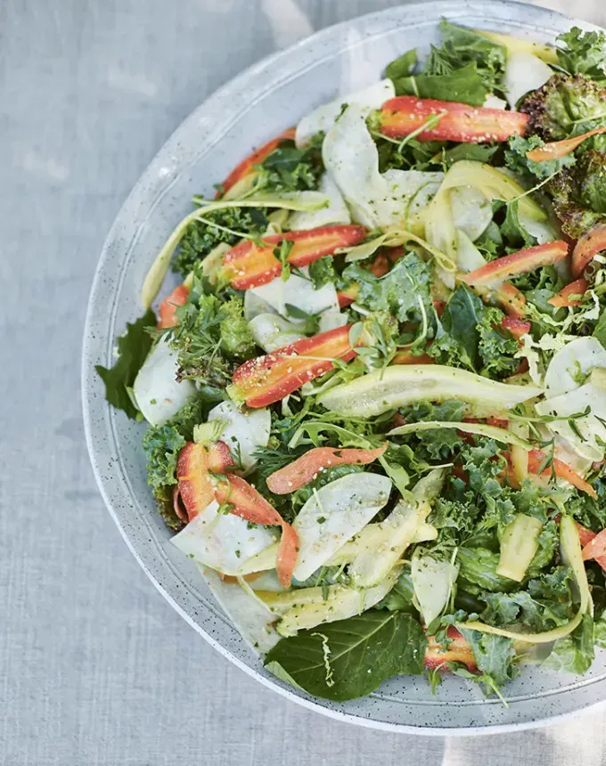 fancy appetizers: crisp fall green salad' title='40 Fancy Appetizers That Are Secretly Really Easy to Make