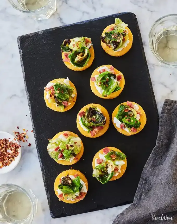 fancy appetizers: cheesy poltenta bites' title='40 Fancy Appetizers That Are Secretly Really Easy to Make