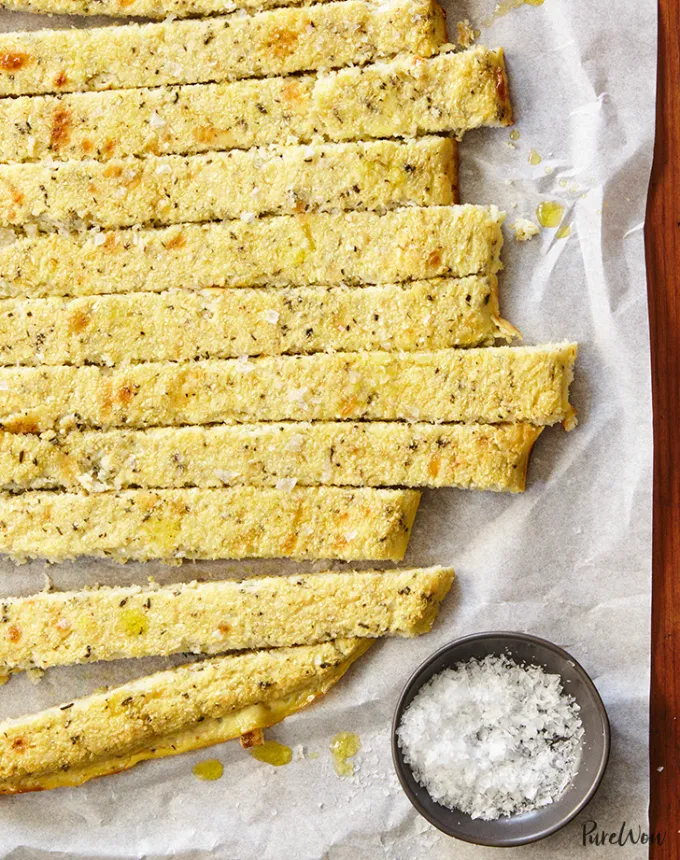 fancy appetizers: Gluten-Free Cheese and Cauliflower ‘Breadsticks’' title='40 Fancy Appetizers That Are Secretly Really Easy to Make