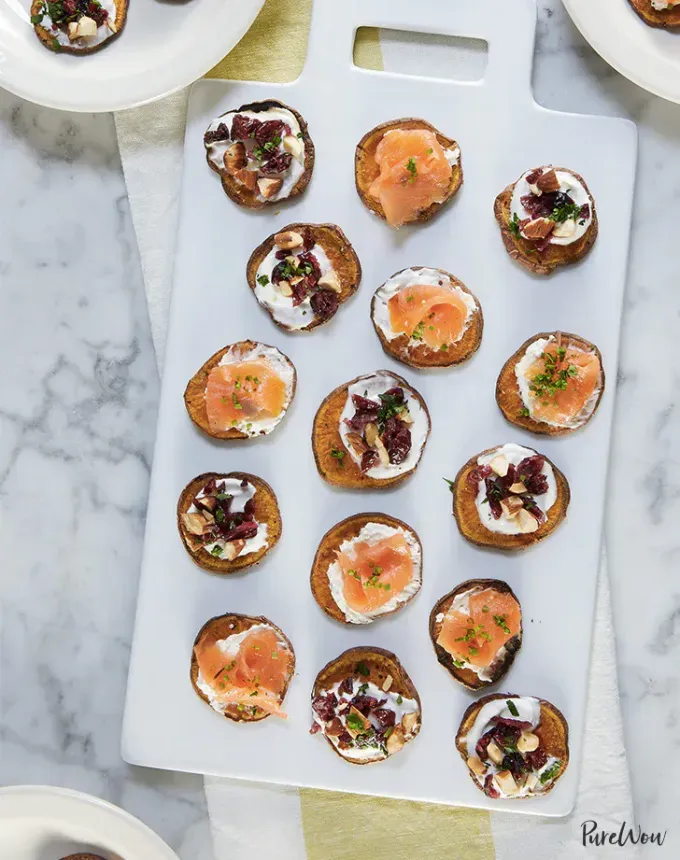 fancy appetizers: sweet potato crostini' title='40 Fancy Appetizers That Are Secretly Really Easy to Make