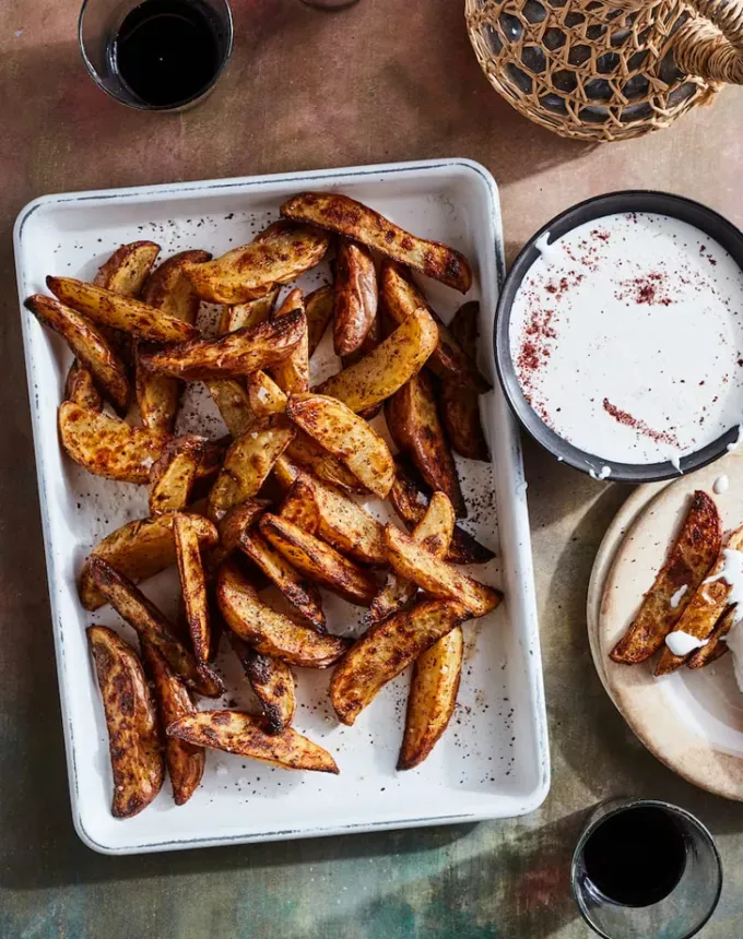what to serve with lamb: sumac fries' title='The 46 Best Side Dishes for Lamb to Serve at Dinner Parties Barbecues and Beyond