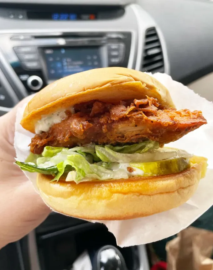 best fast food chicken sandwich: shake shack chicken sandwich' title='The 12 Best Fast Food Chicken Sandwiches Ranked and Reviewed by a Food Editor