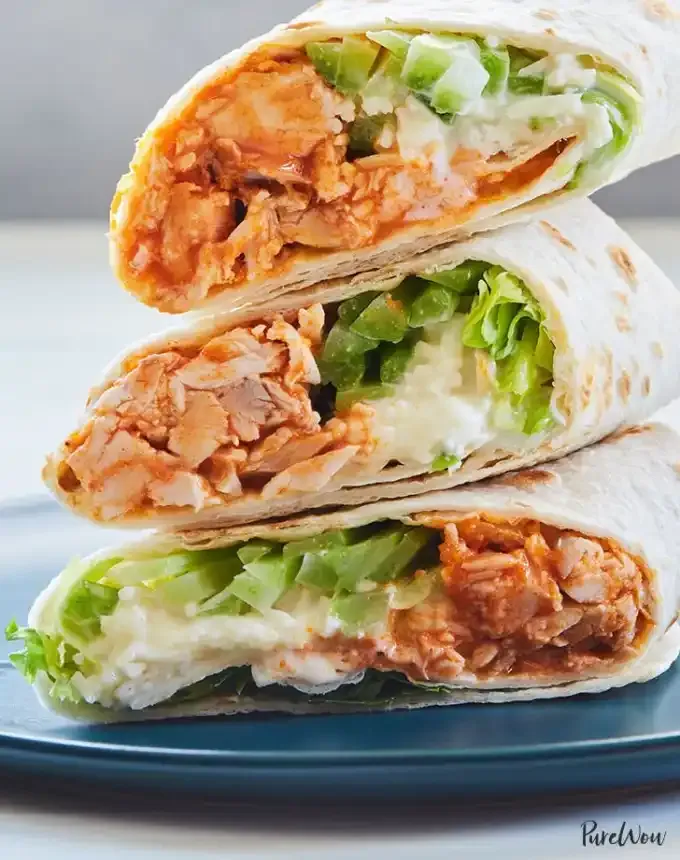 easy dinner recipes: creamy buffalo chicken wraps' title='65 Easy Dinner Recipes for Beginners (That Even the Most Culinarily Challenged Can Manage)