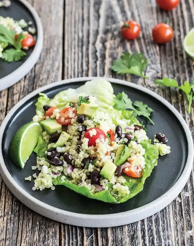 easy dinner recipes: quick avocado quinoa salad' title='65 Easy Dinner Recipes for Beginners (That Even the Most Culinarily Challenged Can Manage)