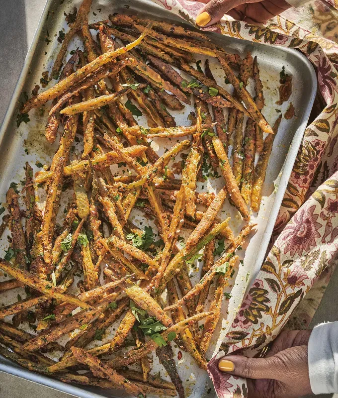 christmas snacks: crunchy okra fries' title='65 Christmas Snacks Even the Busiest Hosts Can Pull Off