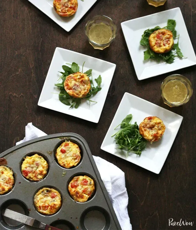 christmas snacks: mini bacon and tomato quiche' title='65 Christmas Snacks Even the Busiest Hosts Can Pull Off