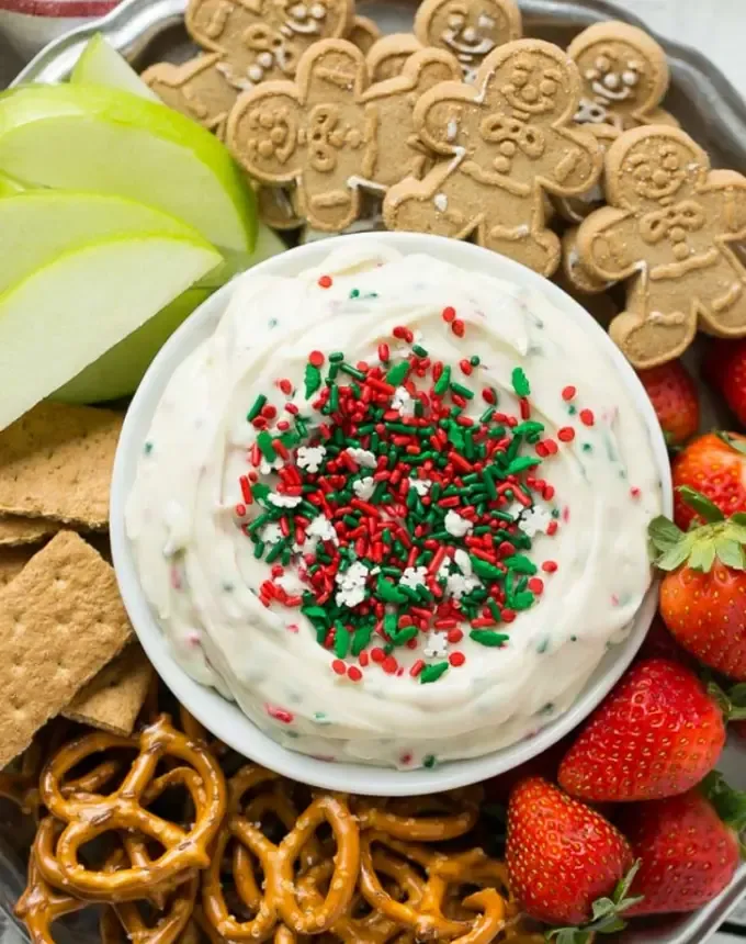 christmas snacks: christmas cookie dough dip' title='65 Christmas Snacks Even the Busiest Hosts Can Pull Off