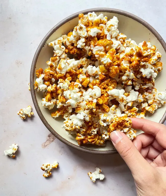 christmas snacks: swicy caramel corn' title='65 Christmas Snacks Even the Busiest Hosts Can Pull Off