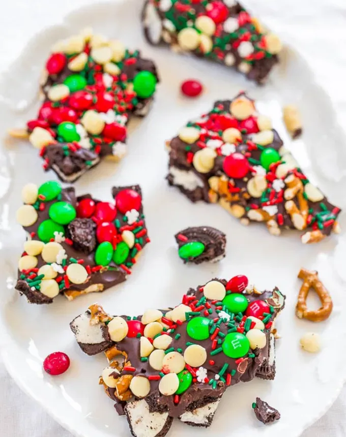 christmas snacks: loaded christmas tree bark' title='65 Christmas Snacks Even the Busiest Hosts Can Pull Off
