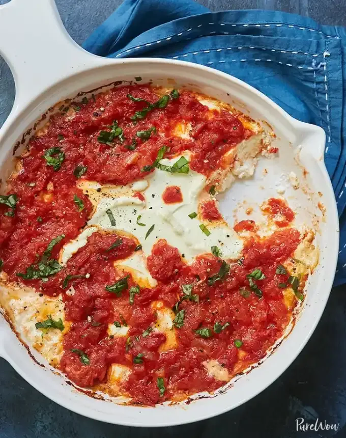 christmas snacks: easy baked goat marinara dip' title='65 Christmas Snacks Even the Busiest Hosts Can Pull Off