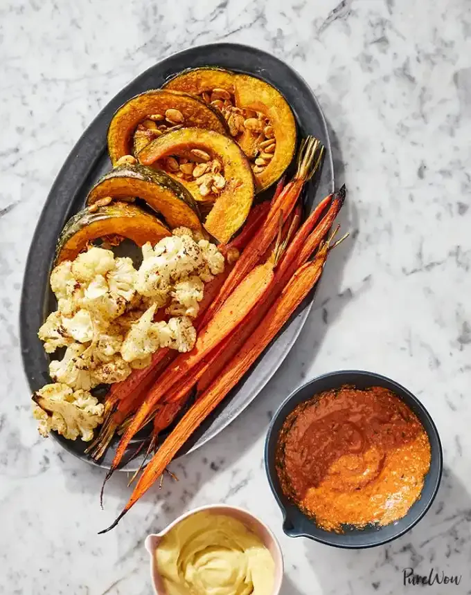 christmas snacks: roasted winter vegetable platter' title='65 Christmas Snacks Even the Busiest Hosts Can Pull Off