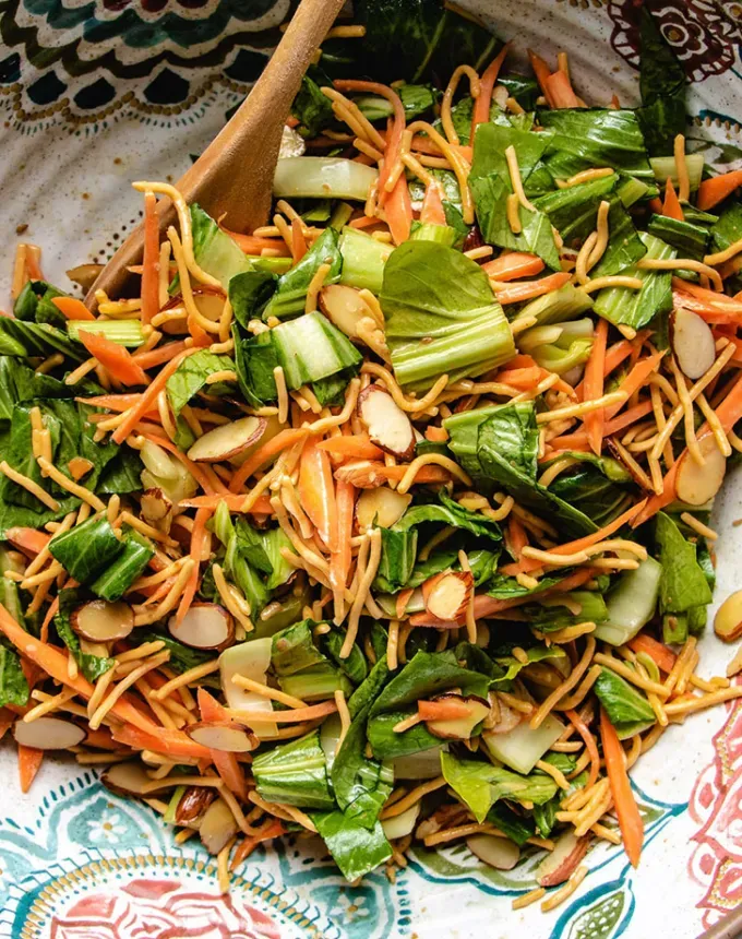 easy asian noodle recipes chopped salad asian with crispy noodles i heart umami 3' title='26 Easy Asian Noodle Recipes You’ll Want to Add to Your Weekly Rotation