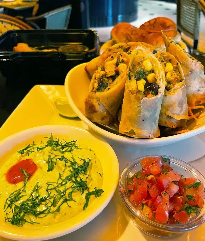 cheesecake factory happy hour appetizers: tex mex egg rolls' title='I Tasted Every Appetizer on Cheesecake Factory’s Happy Hour Menu—Here’s How They Rank