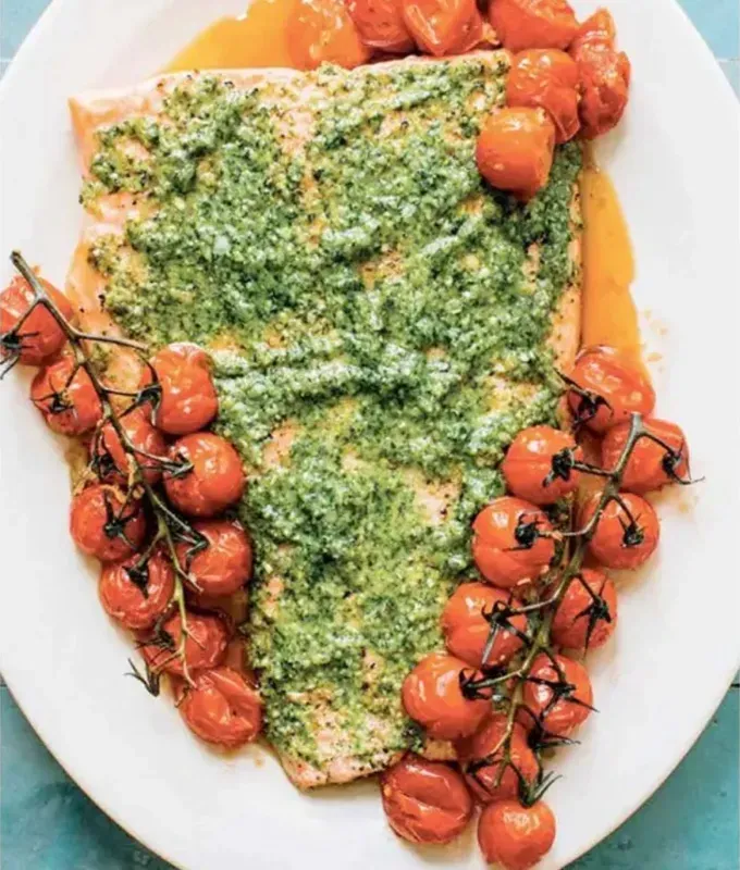 fun-dinner-ideas-14.-Salmon-with-Pesto-and-Blistered-Tomatoes.webp' title='34 Fun Dinner Ideas That Will Make You Love Hosting
