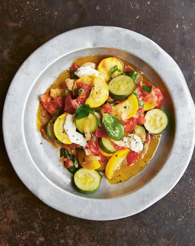 what goes with mac and cheese zucchini and tomato ragu recipe' title='Wondering What Goes with Mac and Cheese? Here Are 32 Sides That Make It a Meal