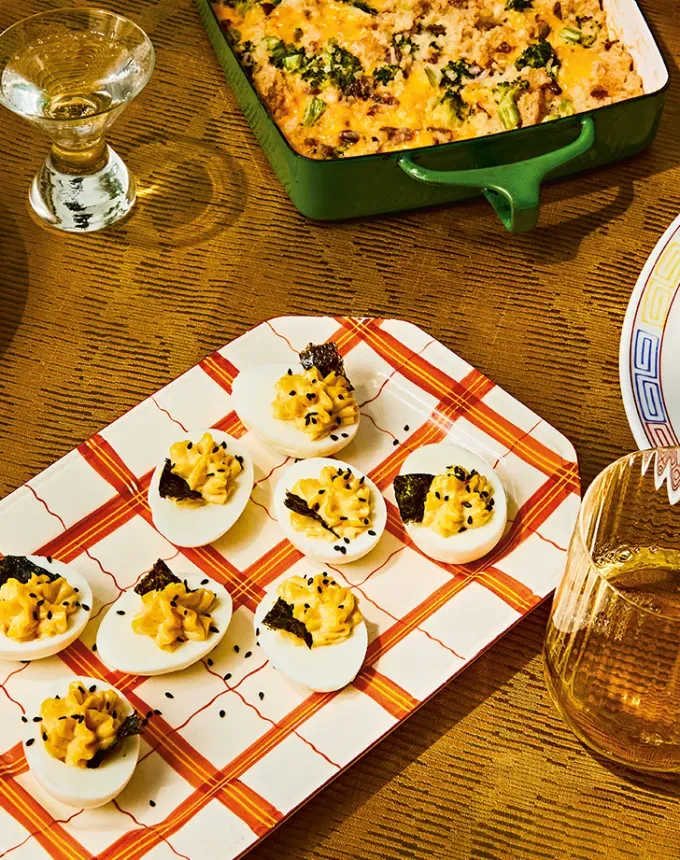 easy snacks to make at home: Sesame-soy Deviled Eggs' title='51 Easy Snacks to Make at Home (That Aren’t Cheese and Crackers for the Millionth Time)