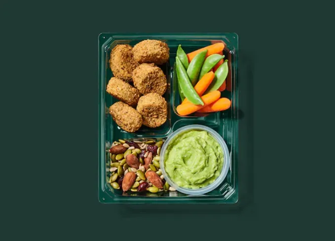 dairy free food at starbucks chickpea bites box' fetchpriority='auto' title='Is There Dairy-Free Food at Starbucks? Yes—Here Are Our 15 Favorite Options