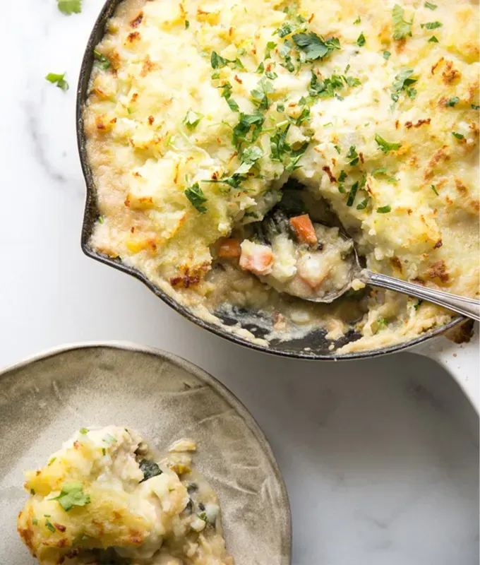 nontraditional-christmas-dinners: a fish pie' title='53 Nontraditional Christmas Dinner Ideas to Shake Up the 2024 Holiday Season