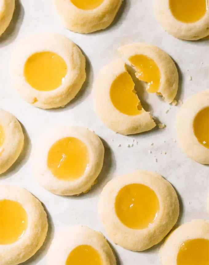 best holiday cookies: lemon curd thumbprint cookies' title='76 Big-Batch Dishes & Recipes to Feed a Crowd