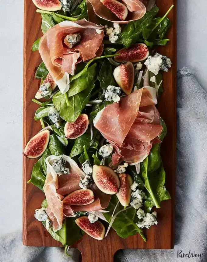 october dinner recipes: prosciutto fig salad board' title='31 October Dinner Ideas That Are Just Right for Sweater Weather