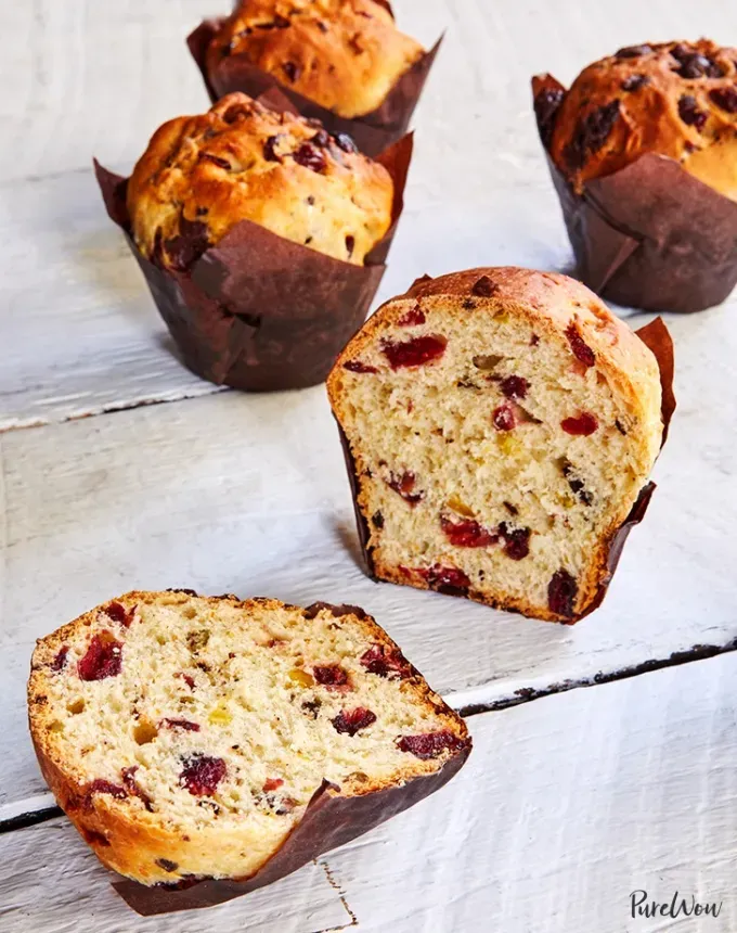 mini thanksgiving dessert recipes: mini cranberry pistachio chocolate panettone' title='54 Mini Thanksgiving Desserts That Are (Almost) Too Cute to Eat