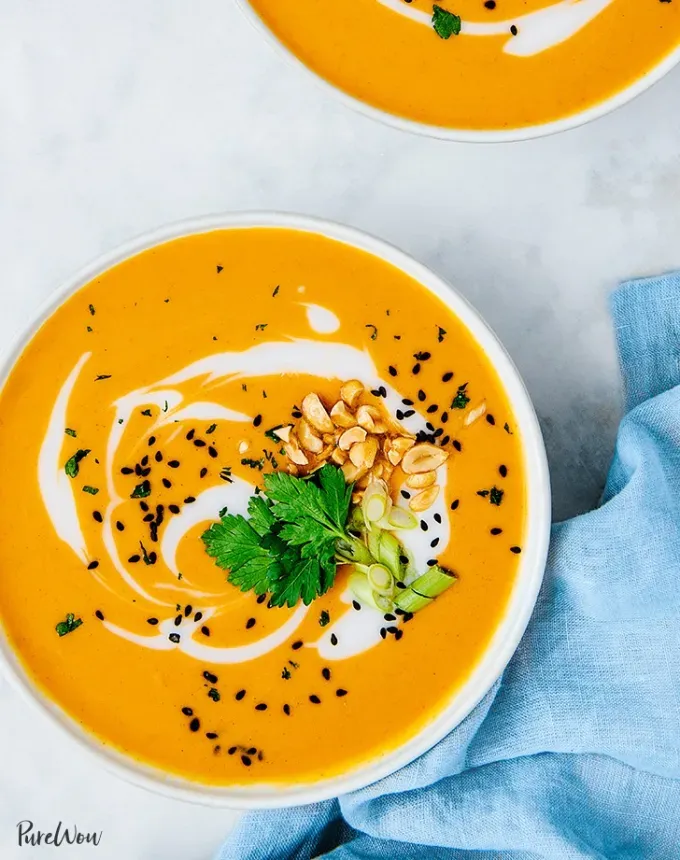bulk dinner ideas: instant pot spicy thai butternut squash soup' title='52 Bulk Dinner Ideas to Feed a Crowd