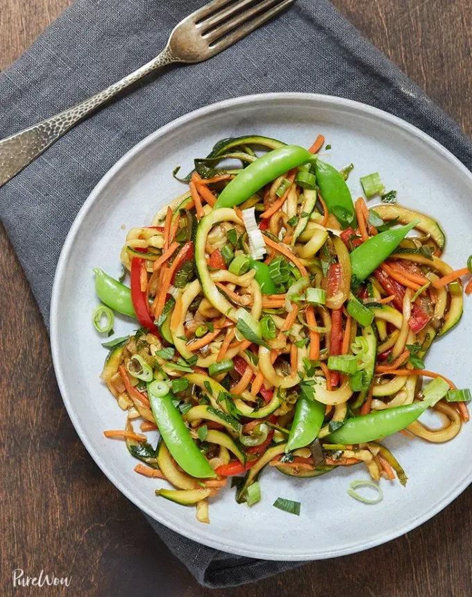 bulk dinner ideas: zoodle stir fry' title='52 Bulk Dinner Ideas to Feed a Crowd