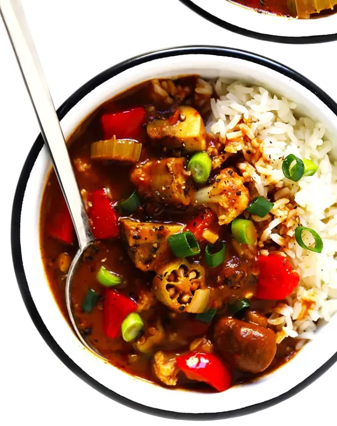 bulk dinner ideas: vegetarian gumbo' title='52 Bulk Dinner Ideas to Feed a Crowd
