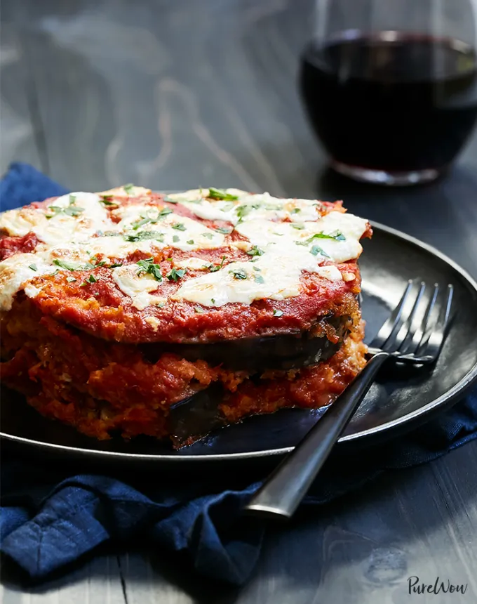 bulk dinner ideas: eggplant parm casserole' title='52 Bulk Dinner Ideas to Feed a Crowd