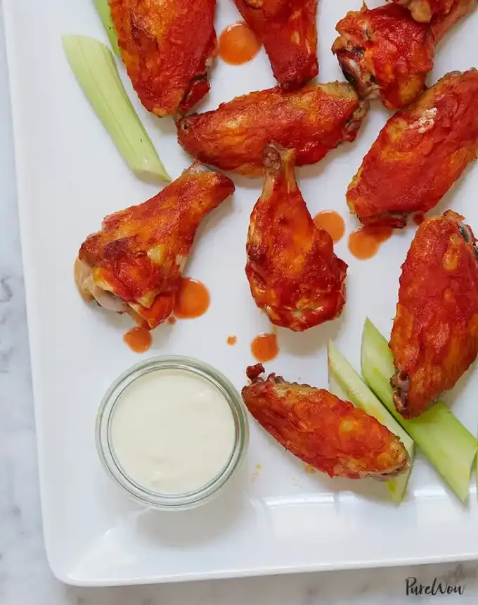 finger food recipes for a crowd: roasted buffalo chicken wings' title='68 Easy Finger Food Appetizers Everyone Will Love